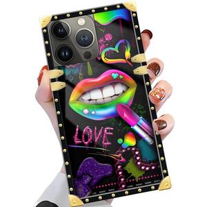 Case Compatible with iPhone 16 Pro Case, Luxury Soft TPU & Hard PC Back for Girls Women, Shockproof Protective Cover, Lipstick Lips