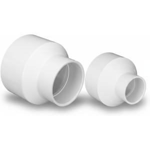 2 Pcs 4" to 2" 4" to 3" PVC Reducer Coupling Adapter Socket x Socket Pipe Fittings Schedule 40 Slip Dwv Connectors Airflow Tube for Home Industrial Sewer High-flow Plumbing Irrigation Pool Spa