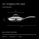 HexClad Hybrid Nonstick 10-Inch Frying Pan, Stay-Cool Handle, Dishwasher-Friendly, Oven-Safe Up to 900F, Induction Ready, Compatible with All Cooktops