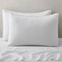 ATLINIA Linen Pillow Cases Standard Sham - 20 x 26 Inch Bed Pillow Protector Cover Set of 2 Bedding Cooling Neutral Pillowcase Shams White