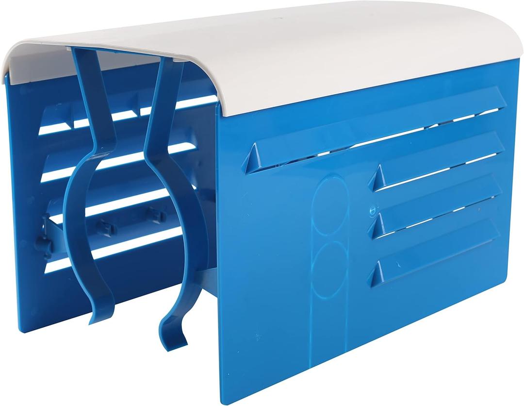 TonGass Universal Fit Pool Pump Motor Cover 13.1" x 8.5" x 8.3" Adjustable Motor Cover for 1/3 Hp to 2 Hp Motors Hard Plastic Covers for Pump Motors Top and Sides - Blue