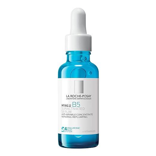 La RochePosay Hyalu B5 Suractivated Hyaluronic Acid Serum for Face, Vitamin B5 + Hyaluronic Acid + Glycerin, Hydrating Serum Visibly Plumps Skin, Sensitive Skin Safe, Anti Aging, OilFree