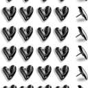 30 pcs - Heart Decorative Pins, Black Cute Pins for Bulletin Board, Office or Home (30Pcs - Black)