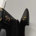 Folosu for iPhone 13/14 Wallet Case with Card Holder, Hand Wrist Strap Loop Holder Kickstand, RFID Blocking Finger Grip Ring PU Leather Double Buttons Shockproof Cover 6.1" Black