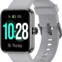 Smart Watch for Women Men, Fitness Tracker Watch with Heart Rate Monitor, Sleep, Blood Oxygen Tracker, 5ATM Waterproof Smartwatch Sports Watch Compatible with Android iOS Phones Step Calories Counter (Gray)
