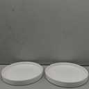 Willowy 12 inch Matte White Ceramic Plant Saucer (2 Pack) - Drip Trays for 9-12 Inch Planters - Saucers for Indoors - Trays for Pots - Pot Saucers - Water Tray - Plant Dish Saucer