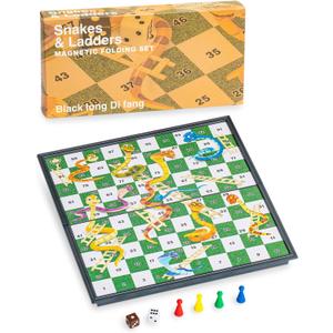 Magnetic Snakes and Ladders Board Game Set - 9.6 Inches