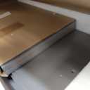 TaoHFE Grey Medicine Cabinet with Mirror, 2 Doors & 3 Open Shelves - Wall Mounted Wooden Storage Cabinet for Bathroom, Laundry or Kitchen