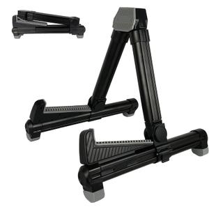 Adjustable, Folding Guitar Stand for Acoustic, Classical, Electric Guitars, Bass, Ukulele, Banjo (Black)