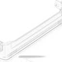 UPGRADED WPW10183971 W10172186 Refrigerator Door Shelf Bin Compatible with Whirlpool Refrigerator Shelf Replacement Part W10183971 Door Shelf Bar Kenmore Fridge Door Shelf Replacement Bottom Door Trim