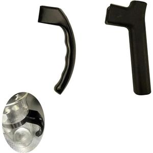 2 Pack Coffee Maker Handle Replacement Open Type Grip for Coffee Percolator Pot French Press Glass Teapot Stovetop Water Boiler Electric Kettle Steam Spray Tea Maker Brew Beaker