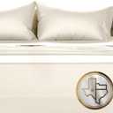 TEXAS LINEN CO. 100% Egyptian Cotton Sheets California King Size - 1500 Thread Count Cal King Sheet Set Egyptian Cotton, 4 PC Luxury Bedsheet (Ivory), Soft, Cooling, 17" Deep Pocket Bedsheet Set