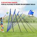 FITPLAY 7x4FT Volleyball Rebounder Net, 5-Angle Adjustable Volleyball Bounce Back Training Equipment with Steel Frame & PE Net for Volleying,Spiking,Bumping,Includes Ground Stakes & Carry Bag
