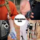 Retractable Keychain Heavy Duty, Multitool Carabiner Badge Holder, ID Holder Clip, Tactical Badge Reel With 29.5" Steel Cord, 2Pack Yellow