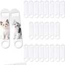 25 Pcs Sublimation Bottle Opener Personalized Blanks Flat Beer Bottle Opener Stainless Steel Sublimation Blank Products for Bar Kitchen Restaurant (White