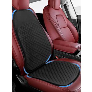 Breathable Car Front Seat Cover Sets Protector Pad Gel Seat Cushion with Non-Slip Bottom for Automotive Chair Wheelchair Golf Cart Drivers Office Home Long Sitting Use Summer Winter Black 1 PACK