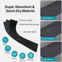 Customizable Faucet Mat for Kitchen Sink: 30"L x 5.5"W Quick Drying Kitchen Sink Mat & Bathroom Counter Protector - Cut to Fit with 2 or 3 Hole Faucet Design - Extra Long Absorbent Splash Guard