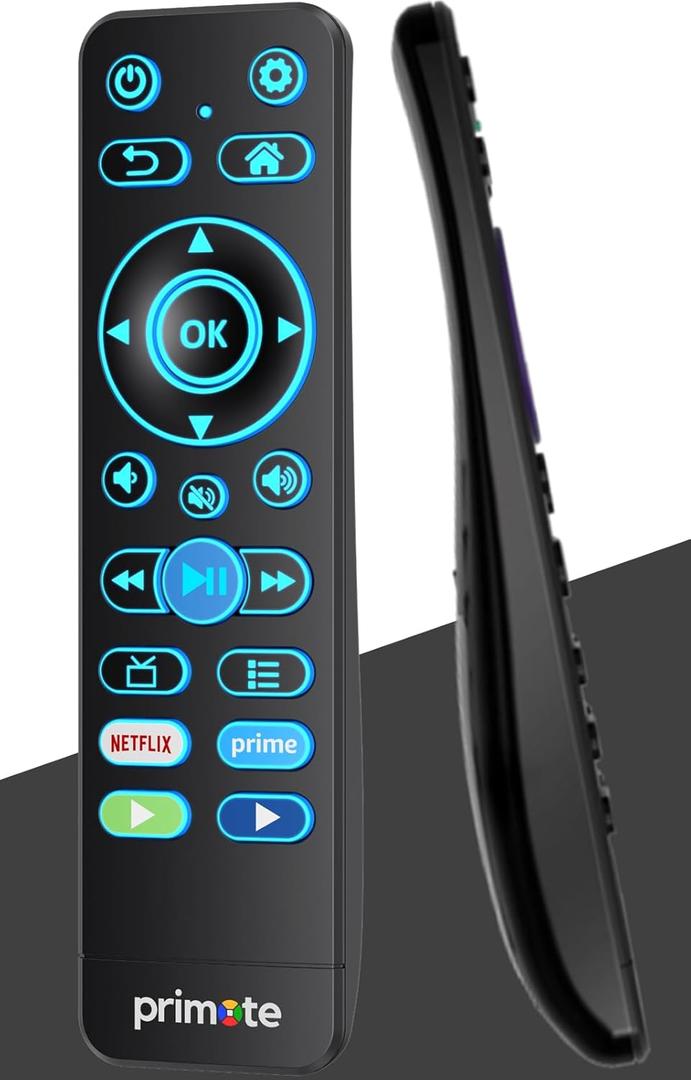 Backlit Remote Replacement for All Roku-Smart-TV, for Fire-Smart-TV (Toshiba/Insignia/Pioneer/Hisense) - No Voice Search [NOT for Stick]