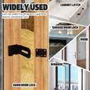 4 Inch Door Hasp Latch 90 Degree, Stainless Steel Safety Right Angle Padlock Hasp Lock Latch for Push/Sliding/Shed/Fence/Barn Door, Matte Black Finish 4 Pack