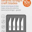 Slice 10518 Ceramic Craft Knife Cutting Blades, Ceramic, Finger Friendly, Rounded Tip, Lasts 11x Longer than Metal