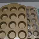 Nonstick Muffin & Cupcake Pan Set (2 Pack) - 12 Cup Regular + 24 Cup Mini Muffin Tins | Heavy Duty Gold Carbon Steel, Rust-Resistant, Easy Release