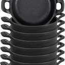 Mini Cast Iron Skillets 5 x 5 x 1.3 Inch Cast Iron Pan Small Ramekin Set Black Casserole Dish Cookware Oven Safe Mini Skillets for Kitchen Indoor Outdoor Picnic (8 Pack)