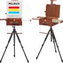 MEEDEN Plein Air Easel - Portable Tabletop for Outdoor Painting, Pochade Box with Travel Tripod, Multi-Functional Outdoor Sketching
