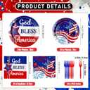 4th of July Plates and Napkins Sets: 150pcs 250th Anniversary Decorations 4th of July Decorations American Flag Patriotic Party Supplies for Independence Day