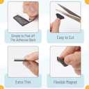 2 x Small Magnets for Crafts with Adhesive Backing 0.8 x 0.8 in - Pack of 120 Self Sticky Magnetic Dots Peel and Stick - Cut Square Magnet Stickers for Fridge, DIY, Classroom