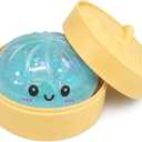 Blue Dumpling Squishies New Mystery Glitter Squishies Dumpling with Box Stress Relief Balls Sensory Toys Desk Squeeze Toys Gift