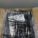 Gsiekare Fruit Vegetable Basket for Kitchen, 5 Tier Stackable Fruit Vegetable Storage Baskets with Wheels, Metal Wire Storage Basket Organizer Baskets for Kitchen, Pantry, Bathroom (Black With Wooden Top)