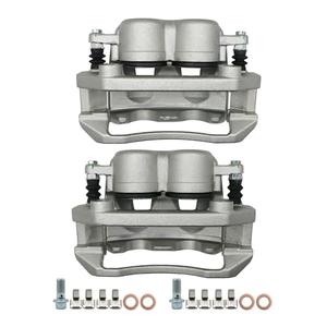 Chefull 2PCs Disc Brake Caliper Assembly with Bracket Fits for Select Dodge and Mitsubishi Models - Dakota 05-08, Ram 1500 2006-2008, Raider 2006-2009 Front Driver and Passenger, 18-B5009, 18-B5008