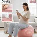 YOTTOY Anti-Burst Exercise Ball for Working Out, Yoga & Pregnancy, Extra Thick Workout Ball for Physical Therapy & Fitness