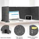 4 Pack Acoustic Desk Dividers Desk Partition (Dark Gray)