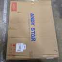 ANDY STAR Scalloped Arched Mirror, 24x36 Inch Brushed Gold Mantle Mirror with Stainless Steel Metal Frame, Modern Wall Mirrors for Bathroom, Bedroom, Fireplace, Living Room, Entryway Hangs Vertically