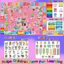 2.5x4 ft ABC Rug for Kids Room Nursery Classroom Rug, Kids Rugs for Playroom Bedroom, Boys Girls Non-Slip Educational Play Mat with Alphabet Numbers Animals Shapes Seasons
