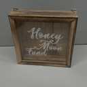 Juvale Honeymoon Fund Box Wedding Decorations for Reception - 7 x 7 Inch Wooden Rustic Wedding Card Box
