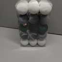 30PCS Velvet Christmas Ball Ornaments Set, 60MM/2.3Inch Shatterproof Flocked Ornaments for Christmas Tree Hanging Decorations, for Home Holiday Party Xmas Decor - White/Grey/Green.