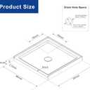 Shower pan,Goodyo 36" x 36" Shower Base Single Threshold Center Drain Shower Pan in White