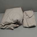 Bedsure 100% Washed Cotton Duvet Cover Oversized King - Linen Color Minimalist Cotton Duvet Cover Linen Like - GentleSoft Plain Simple Bedding (Oversized King, 120"x98") (05 - Linen Color (No Comforter))