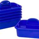 Akro-Mils 09185 Plastic Tote Tool & Supply Cleaning Caddy with Handle, (18-3/8-Inch x 13-7/8-Inch x 9-Inch), Blue, 6-Pack