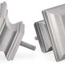 Ivilon Drapery Treatment Window Curtain Rod - Square Design 1 1/8 Rod. 120 to 240 Inch - Satin Nickel