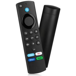 Replacement Voice Remote Control for All Fire Series, TV Cube(1st/2nd/3rd Gen), Fit for FireStick 4K Max/4K (1st/2nd Gen), Stick (2nd/3rd Gen)/Lite/HD, for All TCL-Insignia-Pioneer Series TVS (Soot black)
