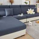 Disayu Sofa Covers Couch Covers for Sofa Pet Friendly Couch Cushion Covers Universal Sofa Covers Washable Stretch Slipcovers for Sectional Sofa (Texture Metal Gray,Large Single Seat Cover)