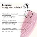 Tangle Teezer Ultimate Detangler Brush for Wet & Dry Hair, Eliminates Knots & Reduces Breakage for Straight to Wavy Hair Types, Millennial Pink