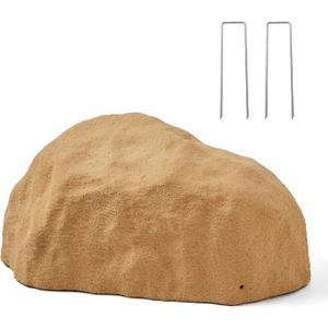 VEVOR Faux Rock Cover, Outdoor Fake Rock Well Pump Cover, Realistic Natural Texture, Lightweight & Weather-Resistant Artificial Boulder for Landscaping Garden Yard Dcor, Sand Yellow, Small Size