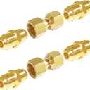 Joywayus Brass Flare Tube Fitting Coupling Gas Adapter 3/8" Flare Male and 3/8" Flare Female Swivel Nut Union Pipe Connector (Pack of 6)
