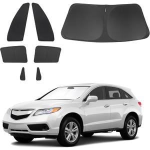 7PCS Windshield Sun Shade Custom Fit for 2013-2018 Acura RDX Accessories Foldable Sunshade Side Rear Window Shade Cover Full Set Privacy Protection