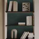 2 x Abyssaly Green Floral Peel and Stick Wallpaper, Dark Green Embossed Textured Wallpaper for Bathroom, Self Adhesive Removable Friendly Cabinets Contact Paper 17.7in X 118in