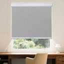 Roller Window Shades Free-Stop Cordless Blackout Blinds, Thermal Insulated Pull Down Shades for Windows, UV Protection Fabric Roller Blinds for Home Office (24" Wx72 H, Grey)